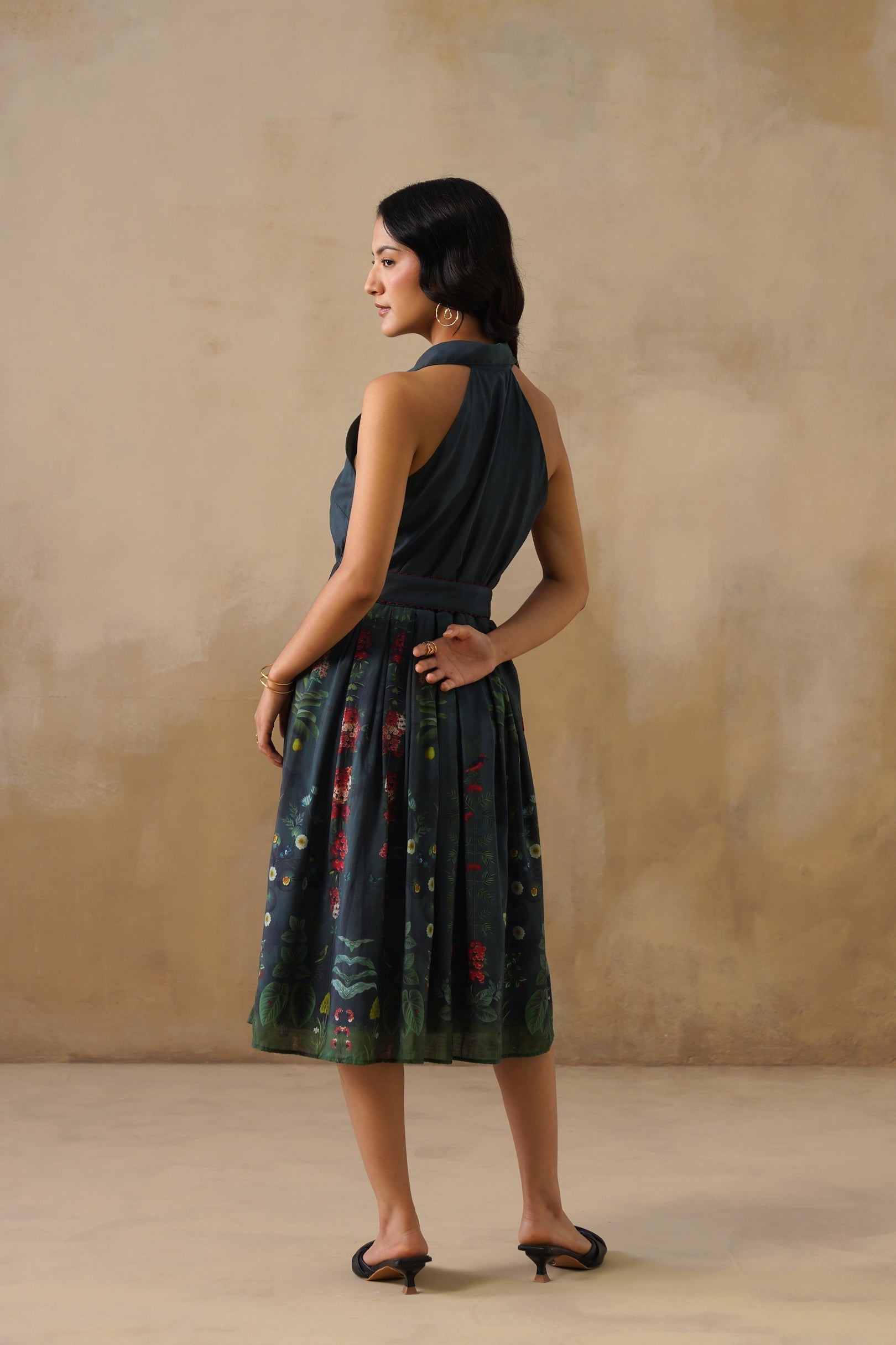 verdant green dress Tulip Cut Dark Green Abaya
