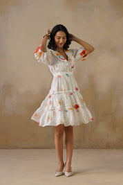 Celeste Ruffle Organza Dress