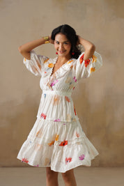 Celeste Ruffle Organza Dress