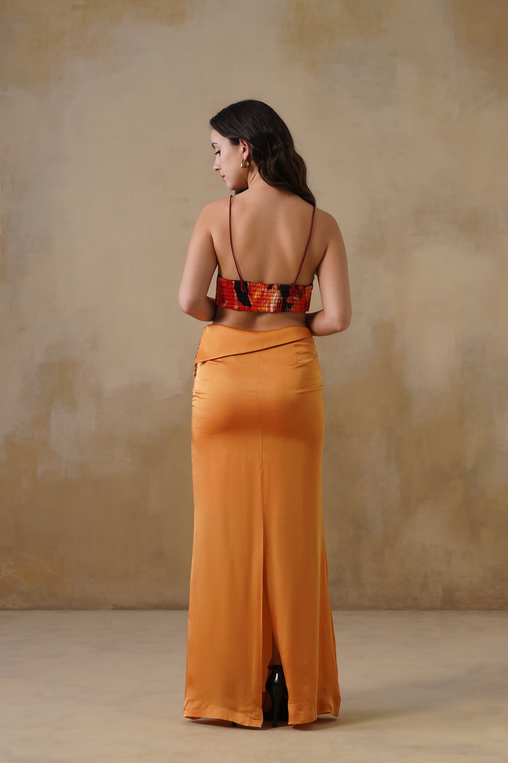 Amber Dusk Satin Skirt