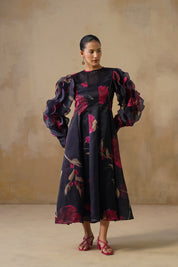 Velour Flora Dress