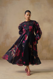 Velour Flora Dress