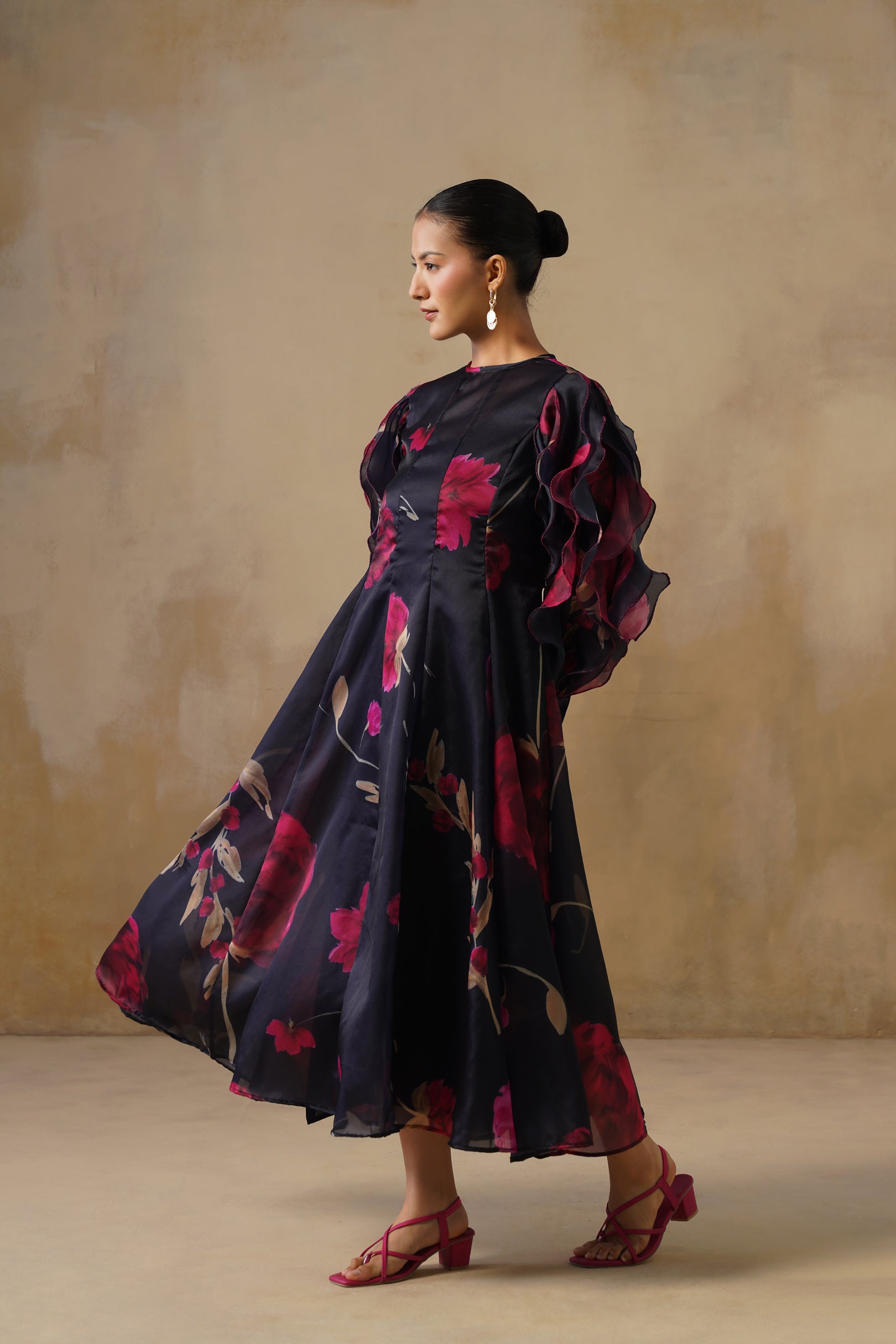 Velour Flora Dress