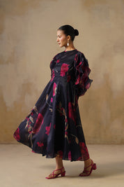 Velour Flora Dress
