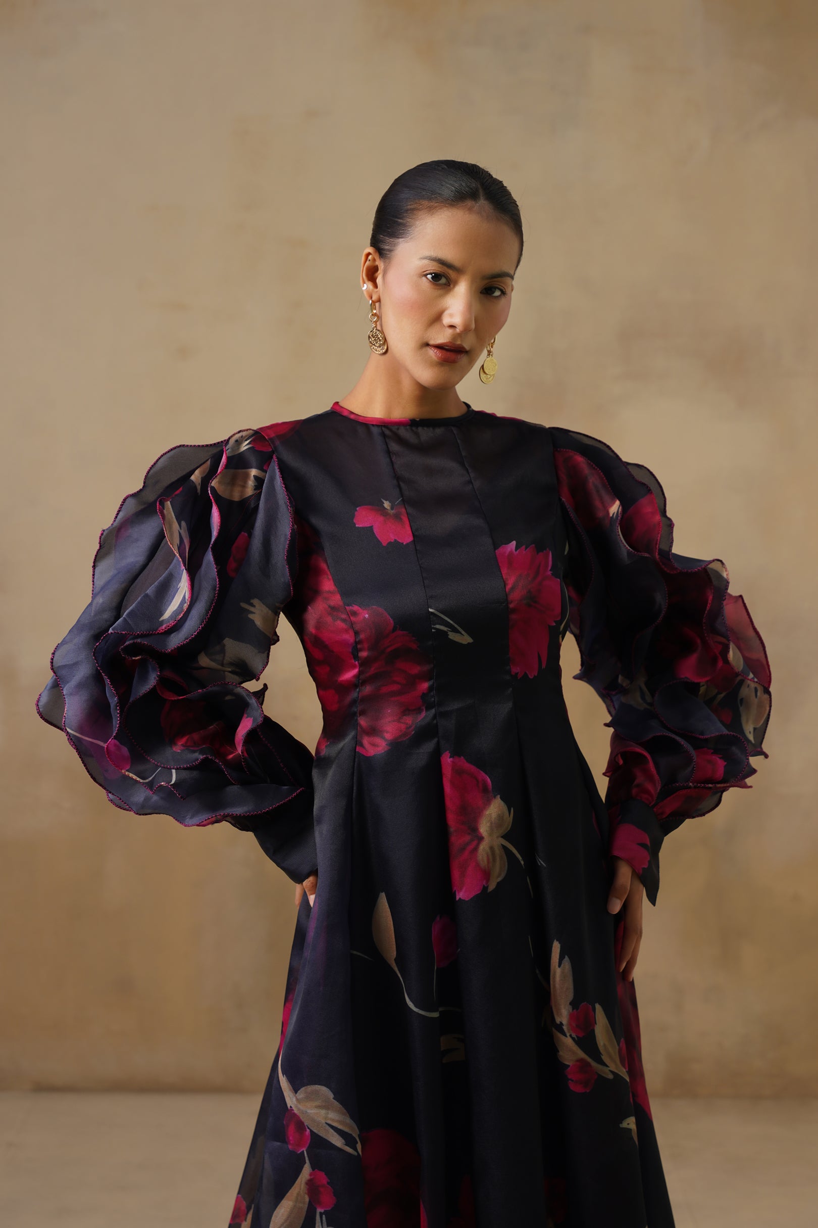 Velour Flora Dress