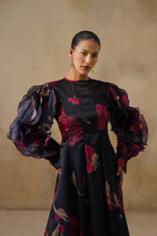 Velour Flora Dress