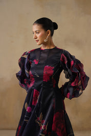 Velour Flora Dress