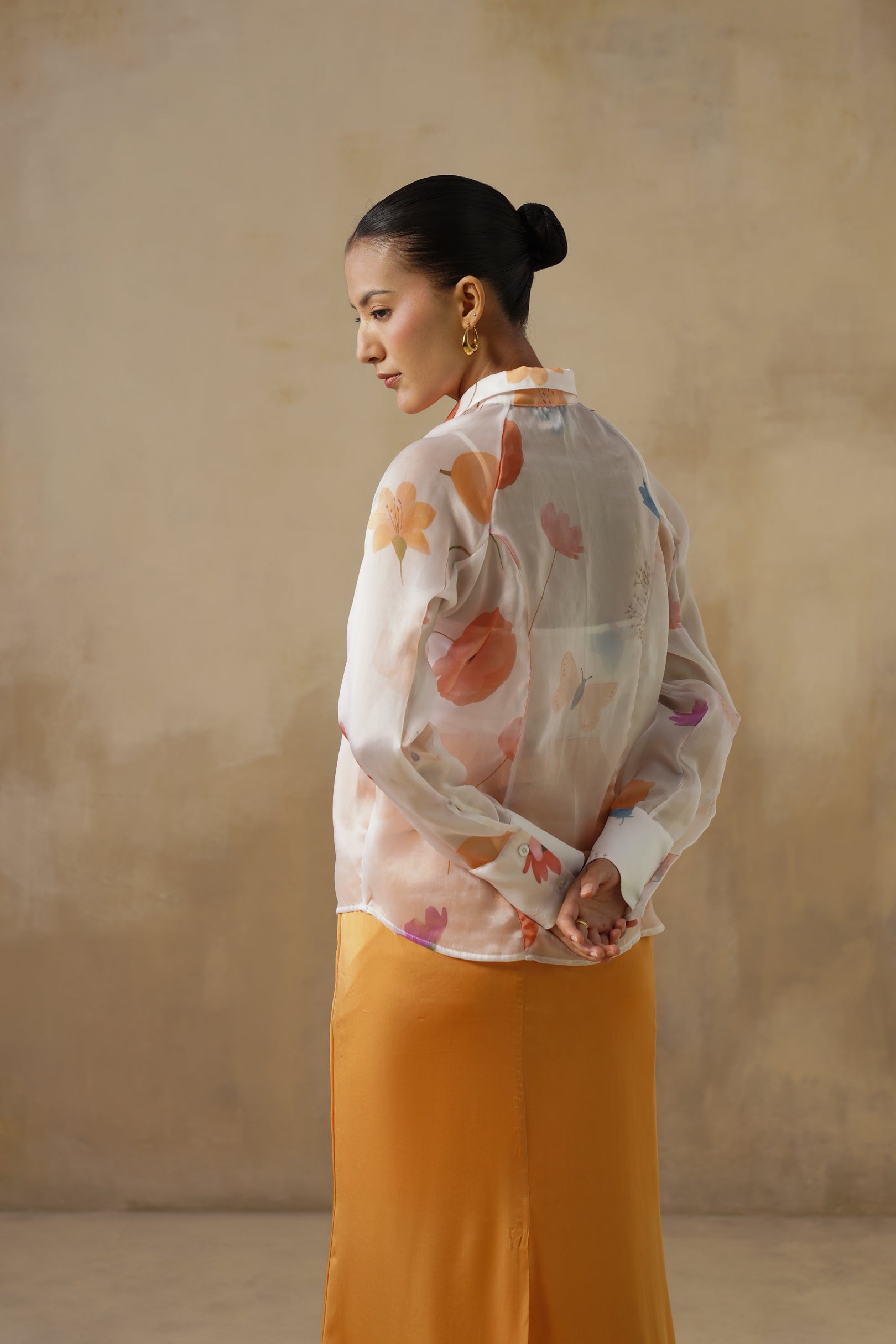 Ethereal Bloom Organza Shirt
