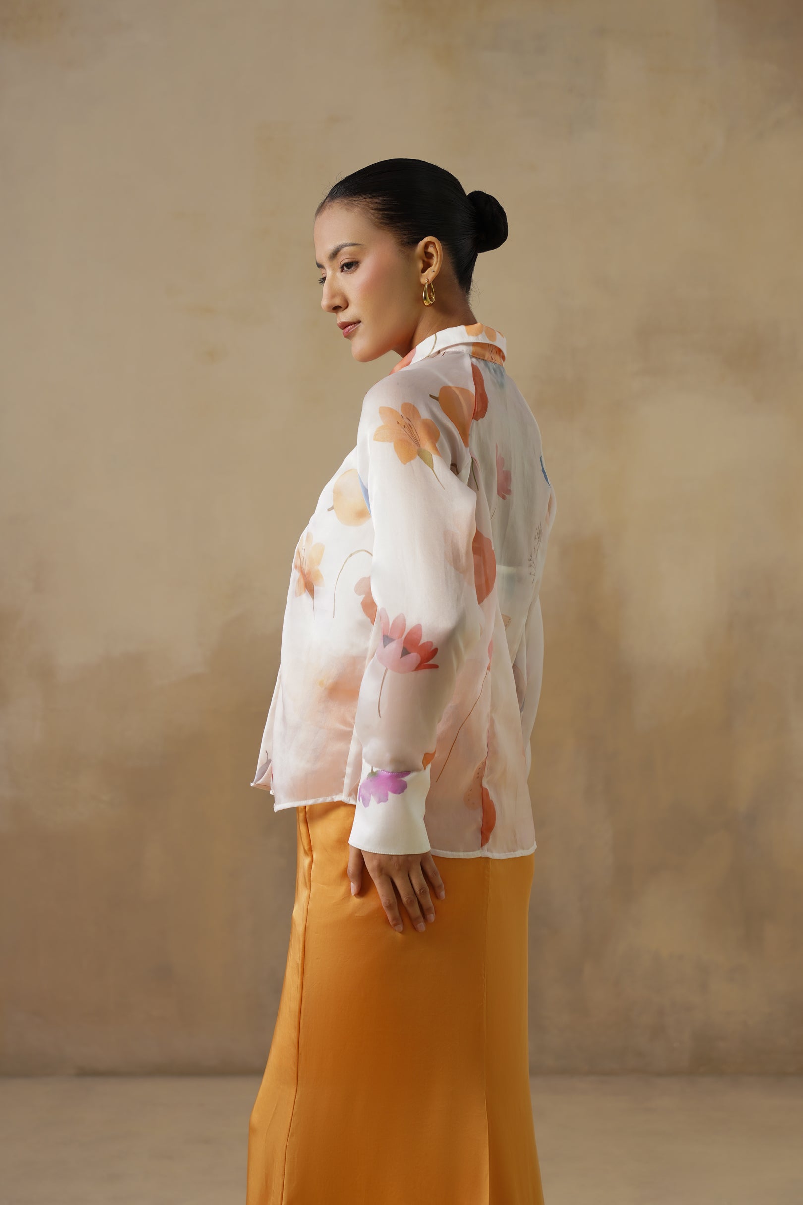 Ethereal Bloom Organza Shirt