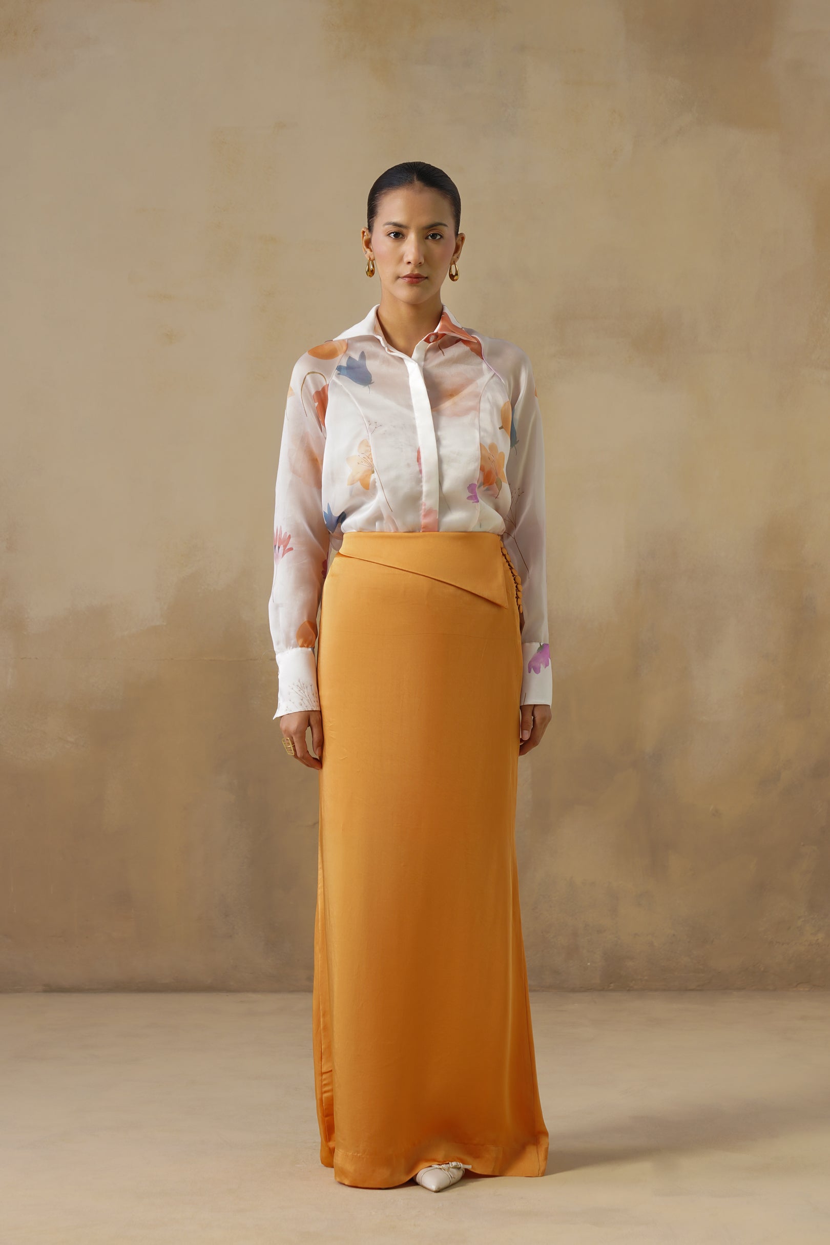 Ethereal Bloom Organza Shirt