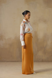 Amber Dusk Satin Skirt