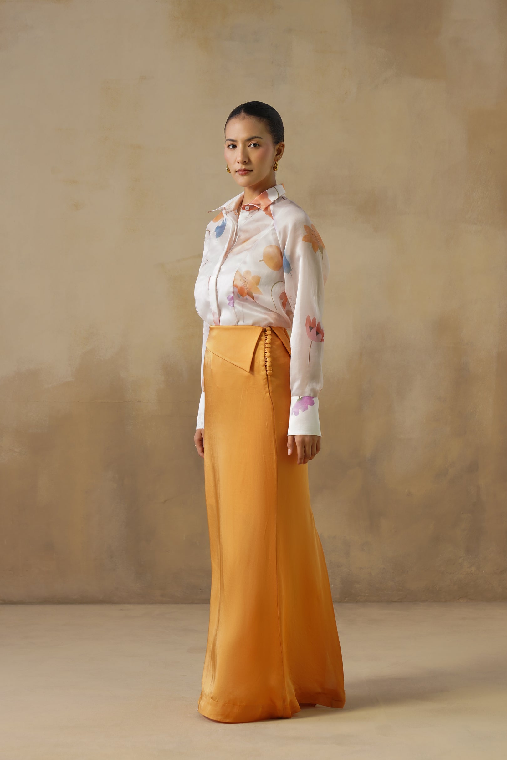 Ethereal Bloom Organza Shirt