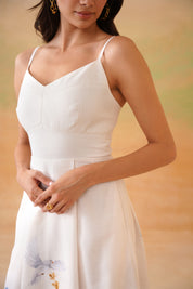Gardenia Glow corset midi White