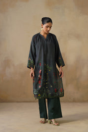 Midnight botanica long Kurta