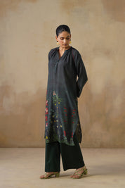 Midnight botanica long Kurta