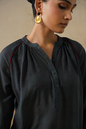 Midnight botanica long Kurta