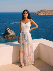 Azure Muse Floral Maxi Dress