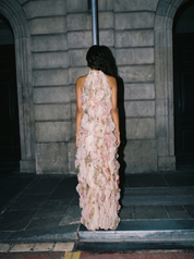 Blush Petal Cascade Chiffon Gown