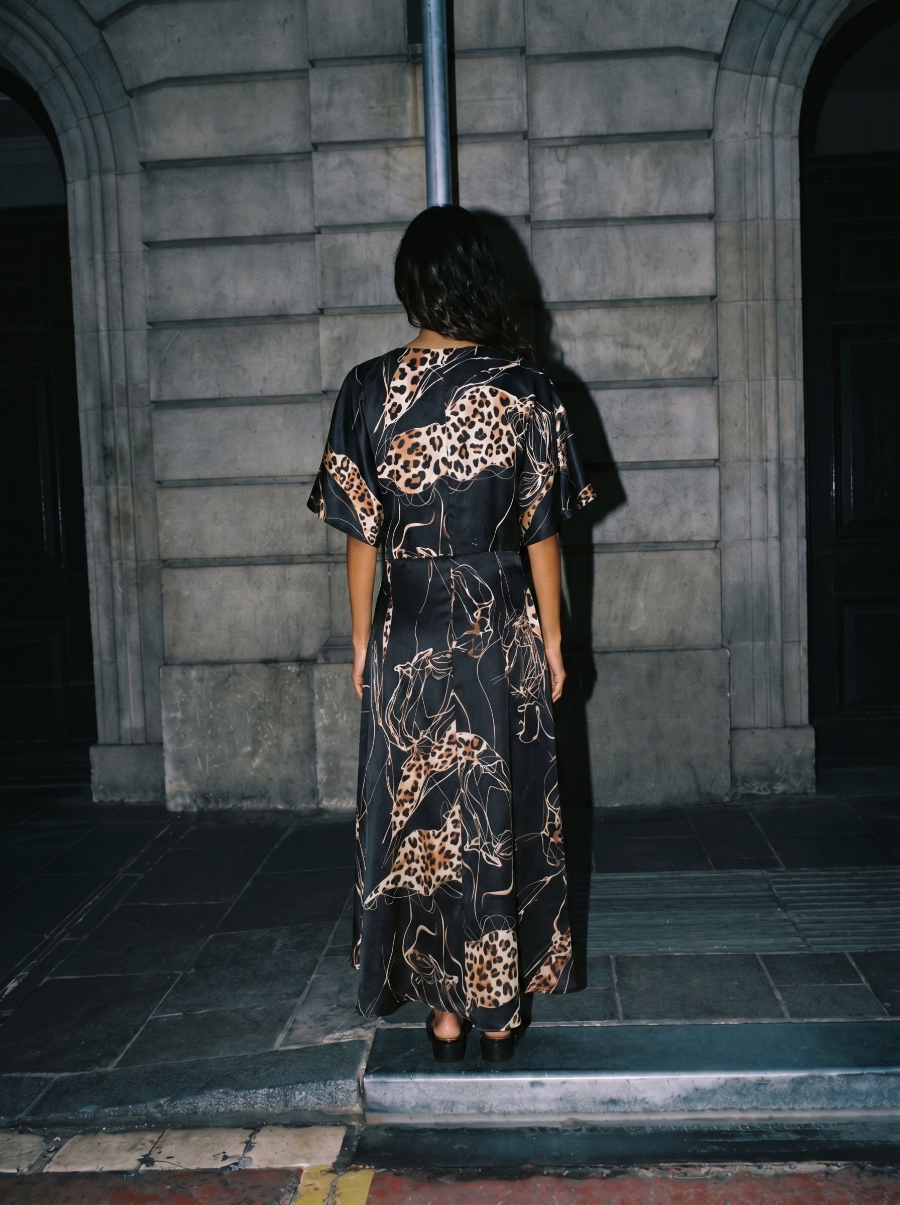 Noir Wildvine Modal Silk Dress