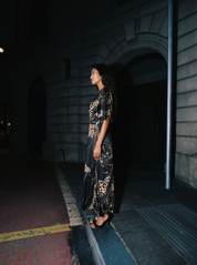 Noir Wildvine Modal Silk Dress