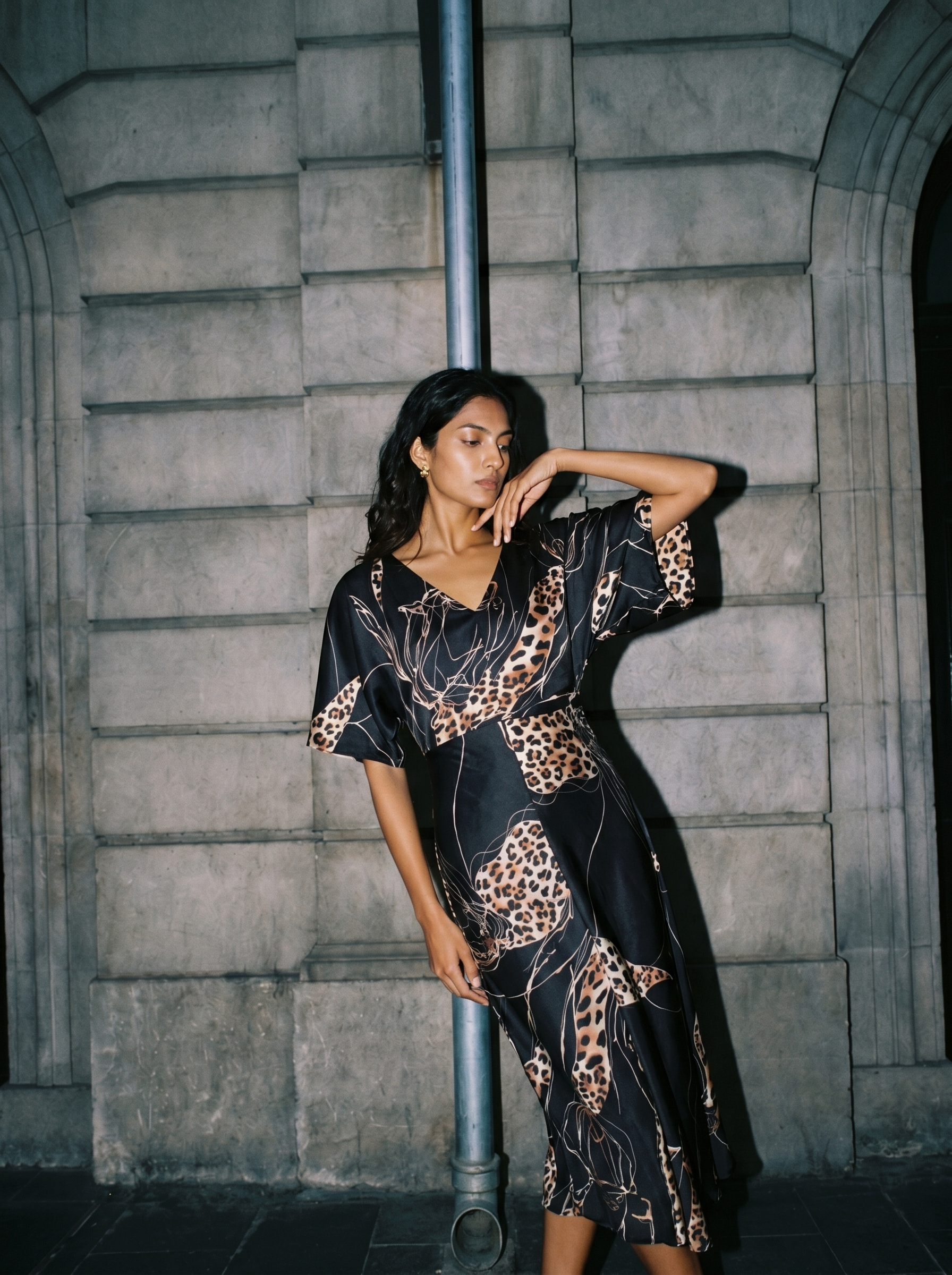 Noir Wildvine Modal Silk Dress