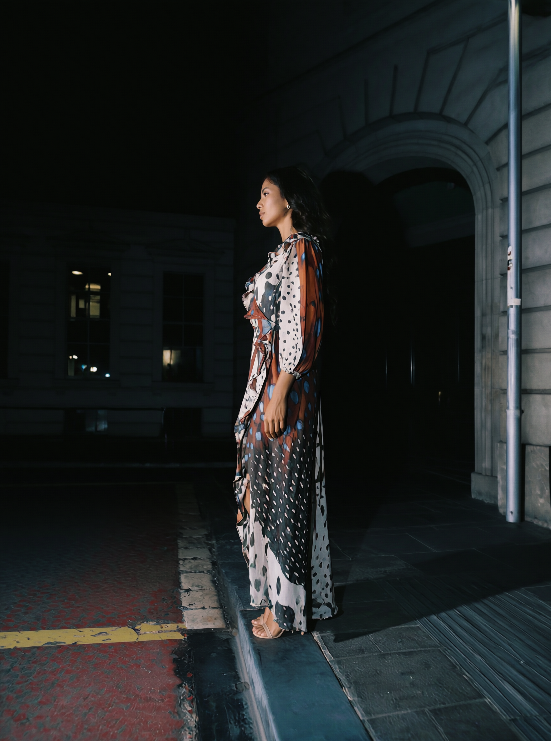 Earthstone Mosaic Chiffon Maxi