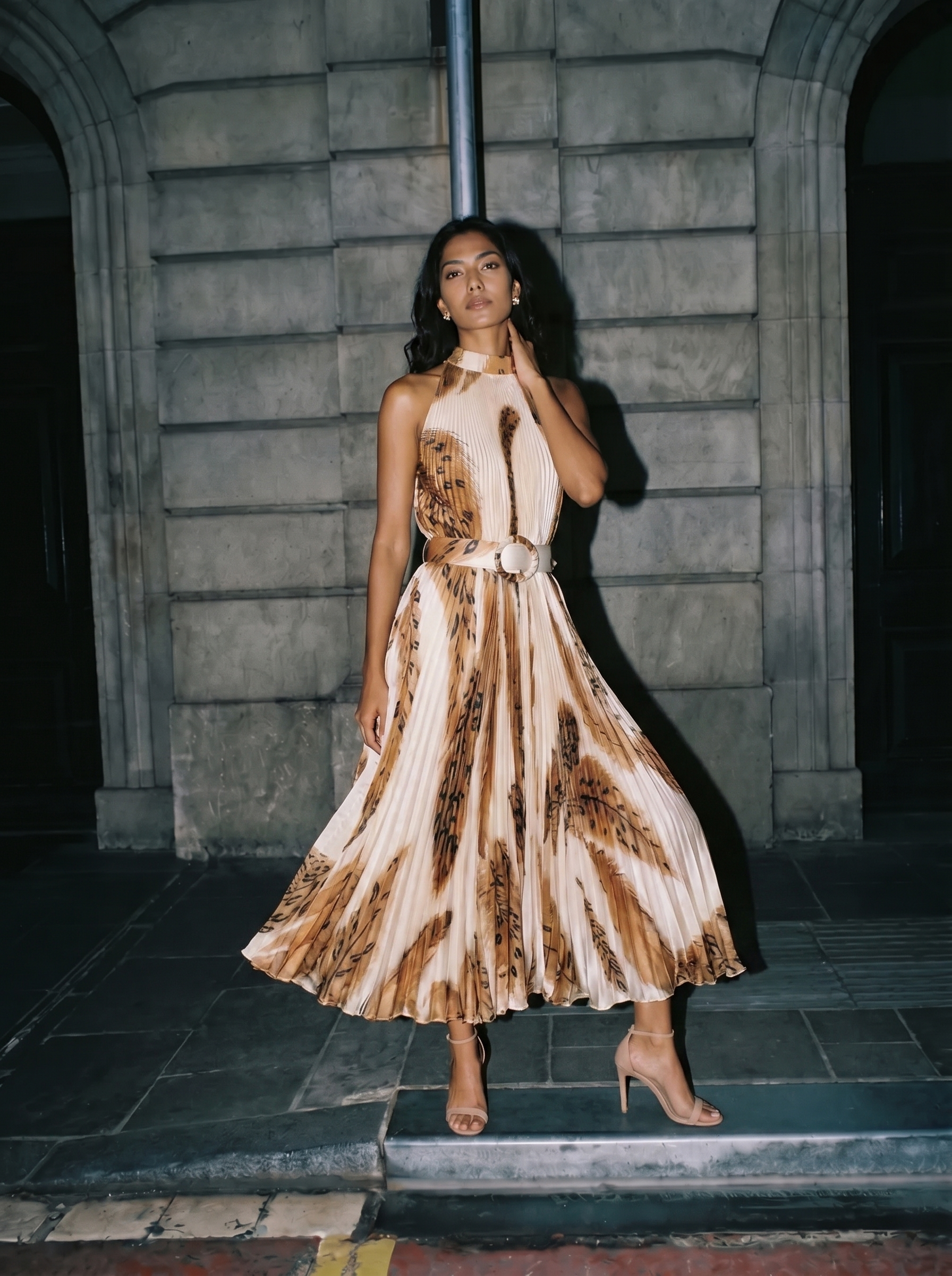Desert Dune Pleated Dress