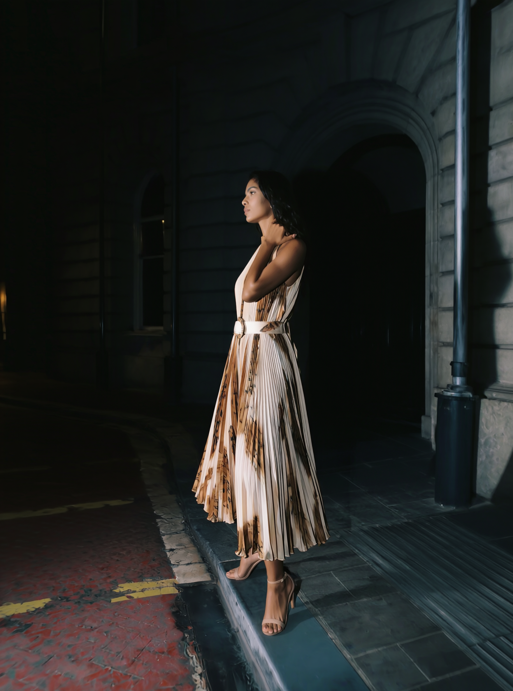 Desert Dune Pleated Dress