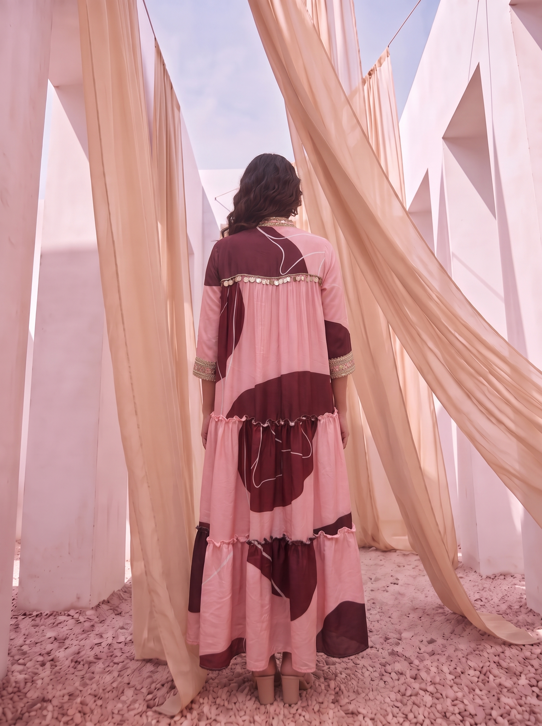 Gulab-e-Laal midi dress